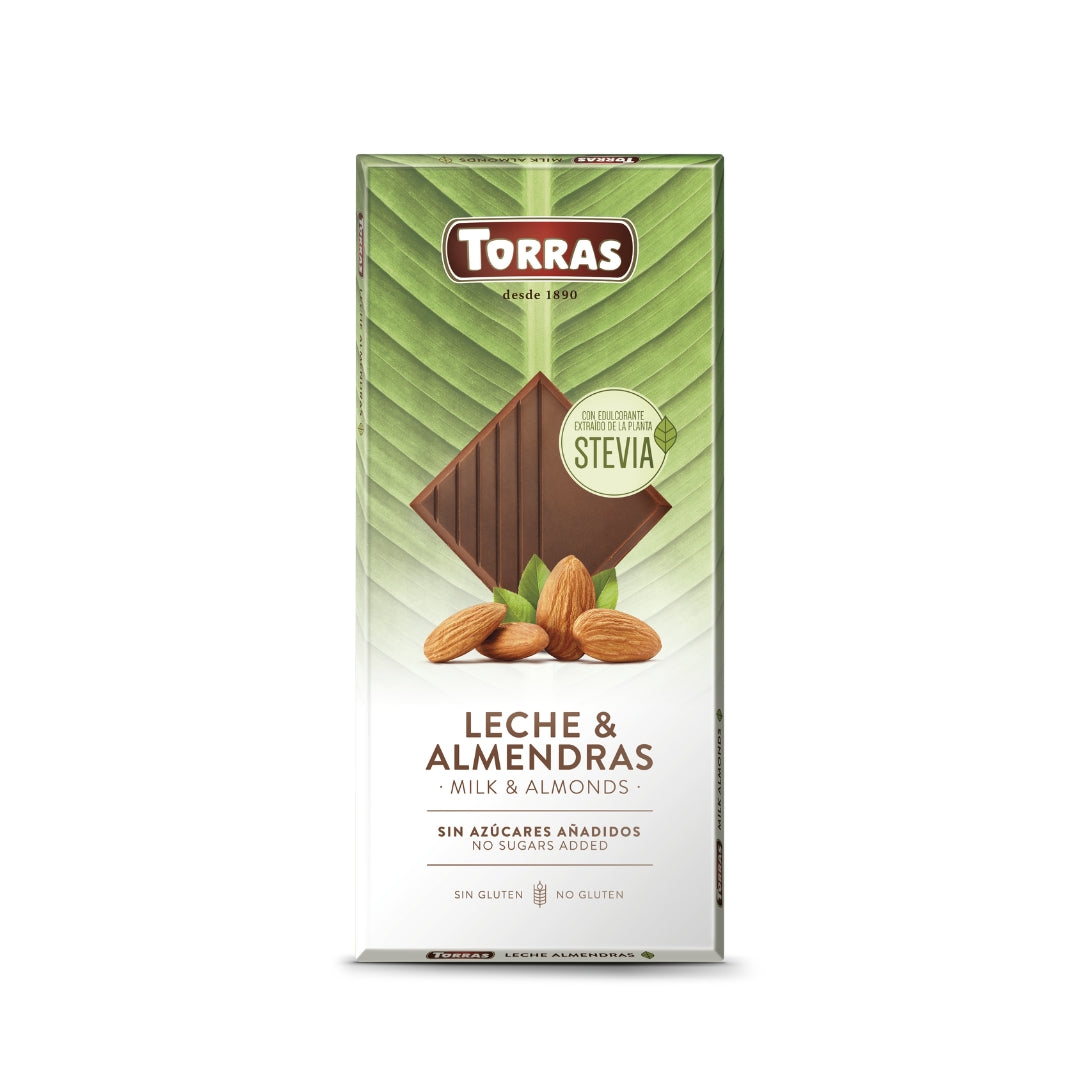 Torras Sugar Free Milk Chocolate & Almonds With Stevia