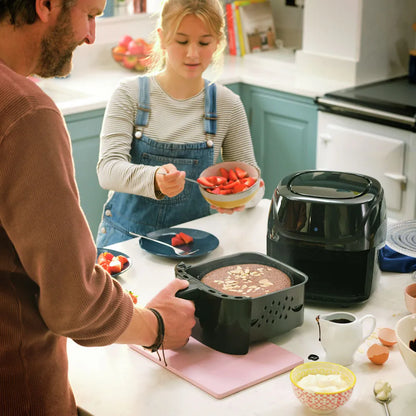 Satisfry Air Fryer making cake