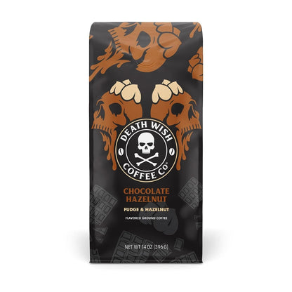 Death Wish Coffee Chocolate Hazelnut Flavored Ground Coffee Front