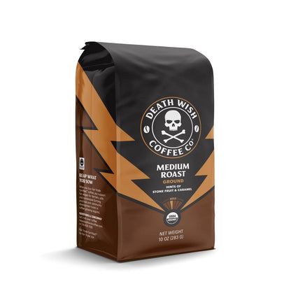 Death Wish Coffee Medium Roast Ground Coffee Side