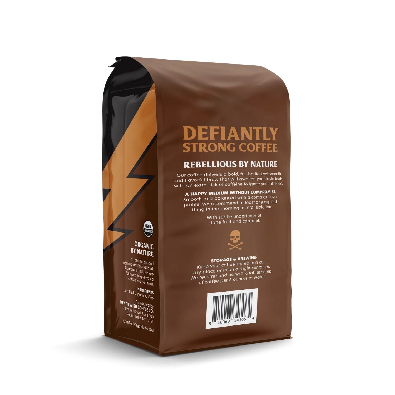 Death Wish Coffee Medium Roast Ground Coffee Back