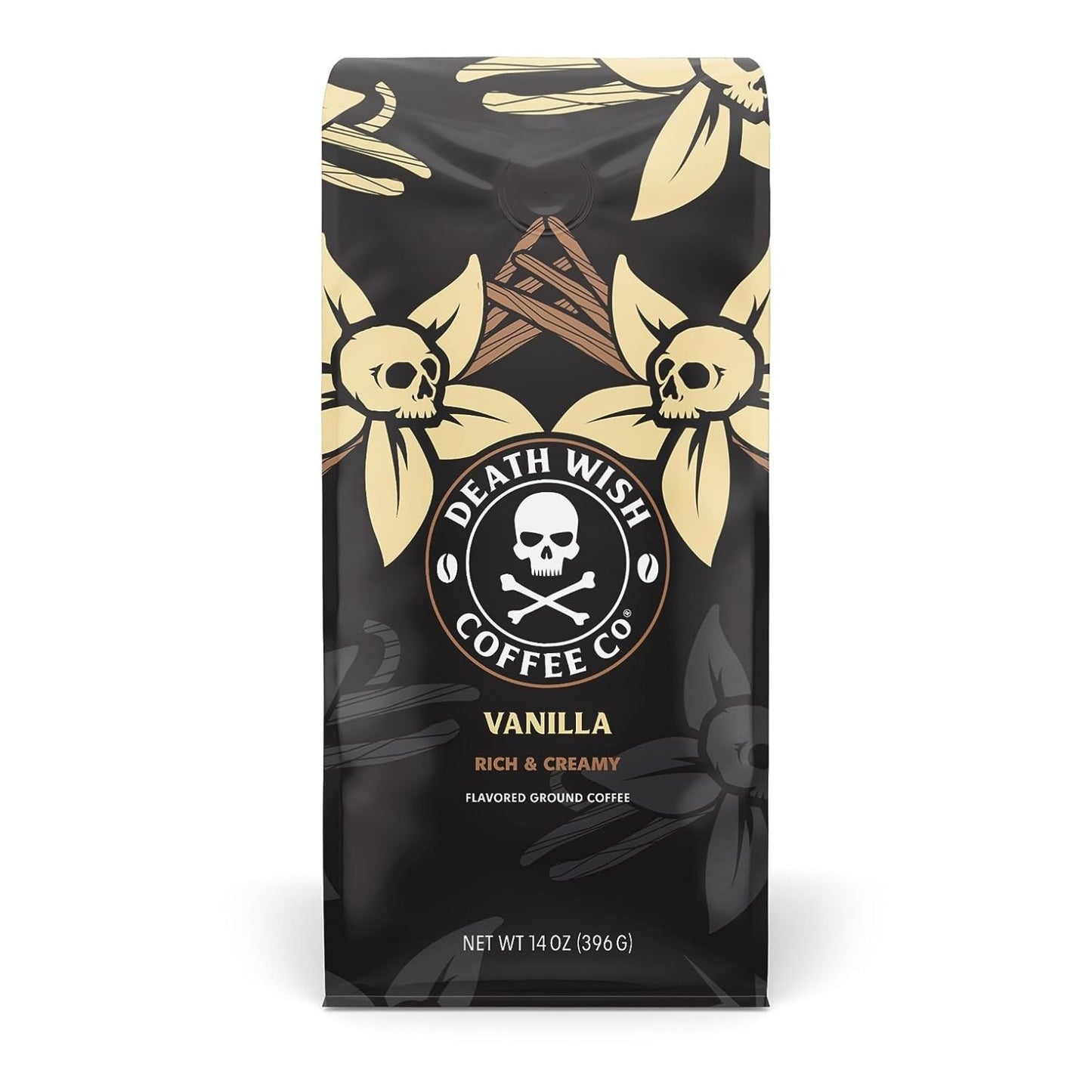 Death Wish Coffee Vanilla Flavored Ground Coffee Front