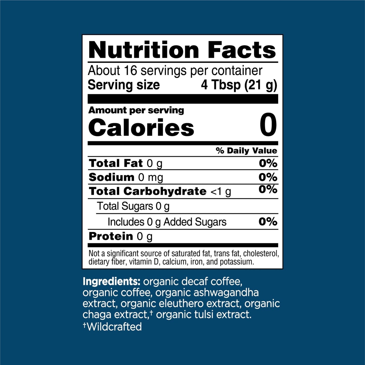 Four Sigmatic Balance Organic Ground Coffee Nutrition Facts