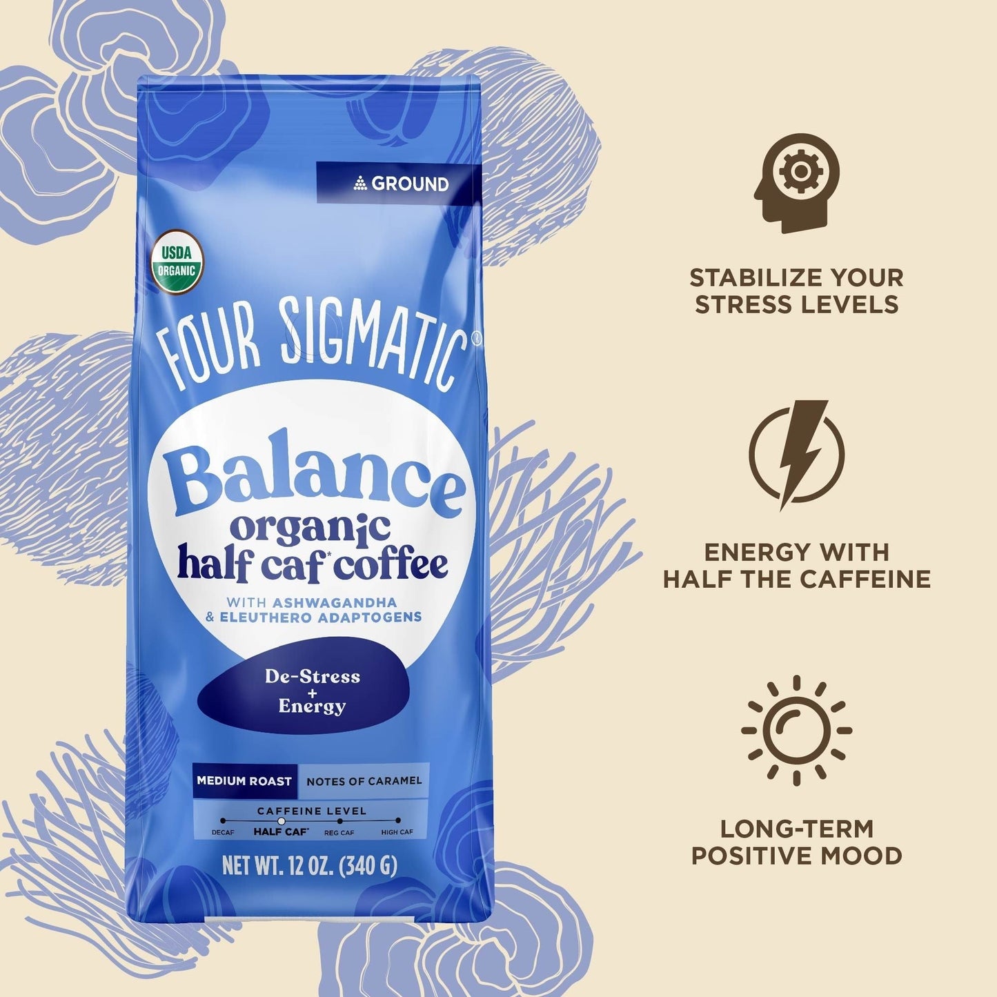 Four Sigmatic Balance Organic Ground Coffee Benefits