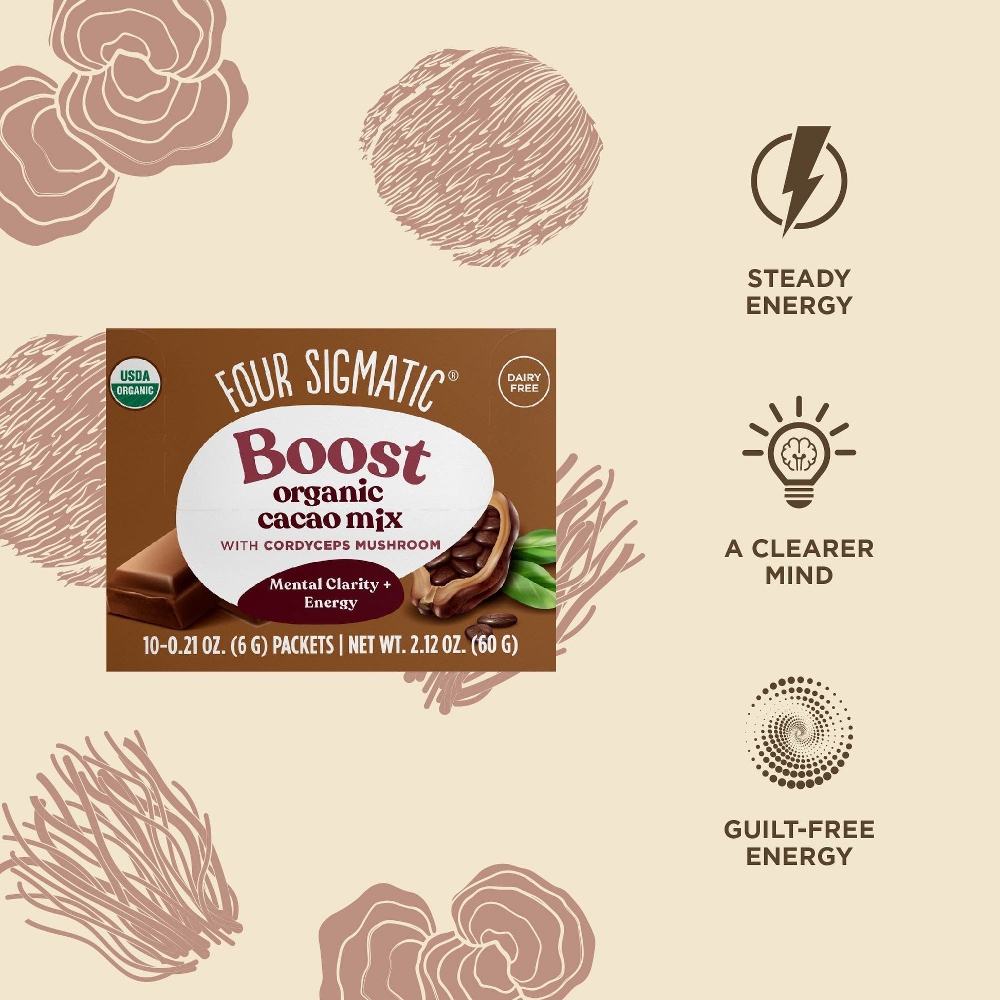 Four Sigmatic Boost Organic Cacao Mix Benefits