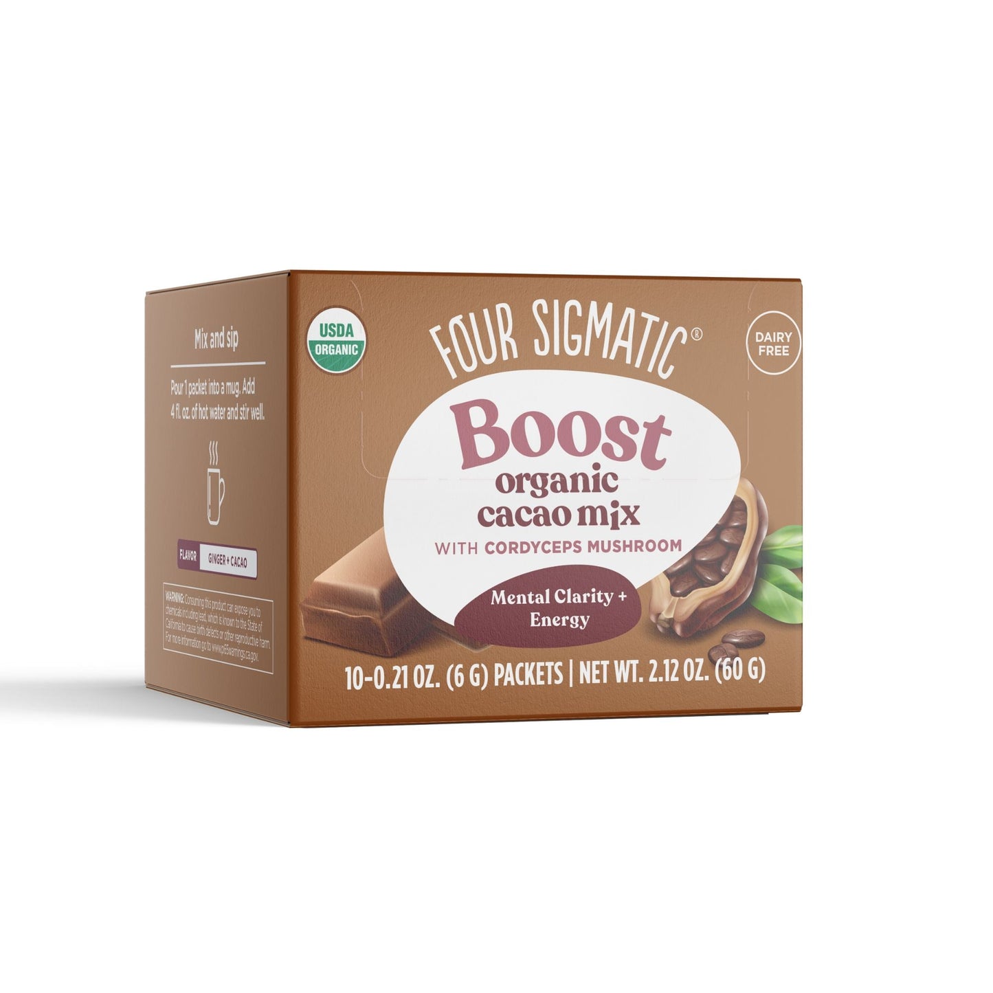 Four Sigmatic Boost Organic Cacao Mix Side