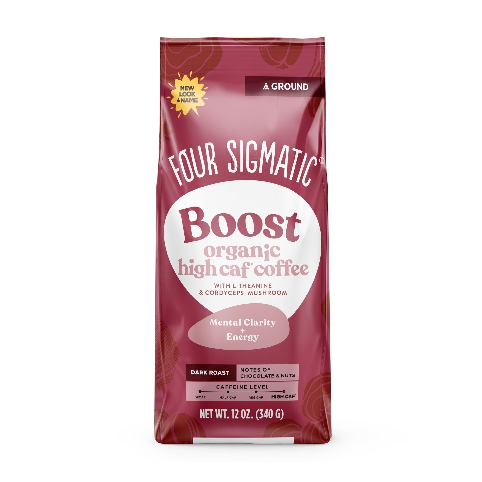 Four Sigmatic Boost Organic Ground Coffee Front