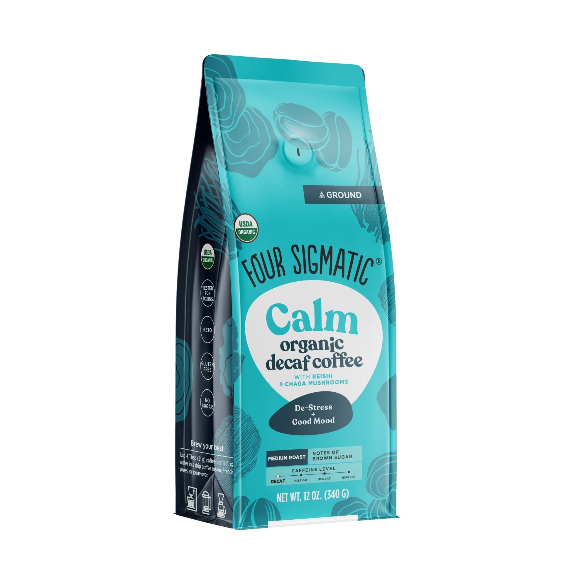 Four Sigmatic Calm Organic Ground Coffee Side