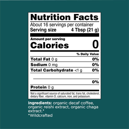 Four Sigmatic Calm Organic Ground Coffee Nutrition Facts