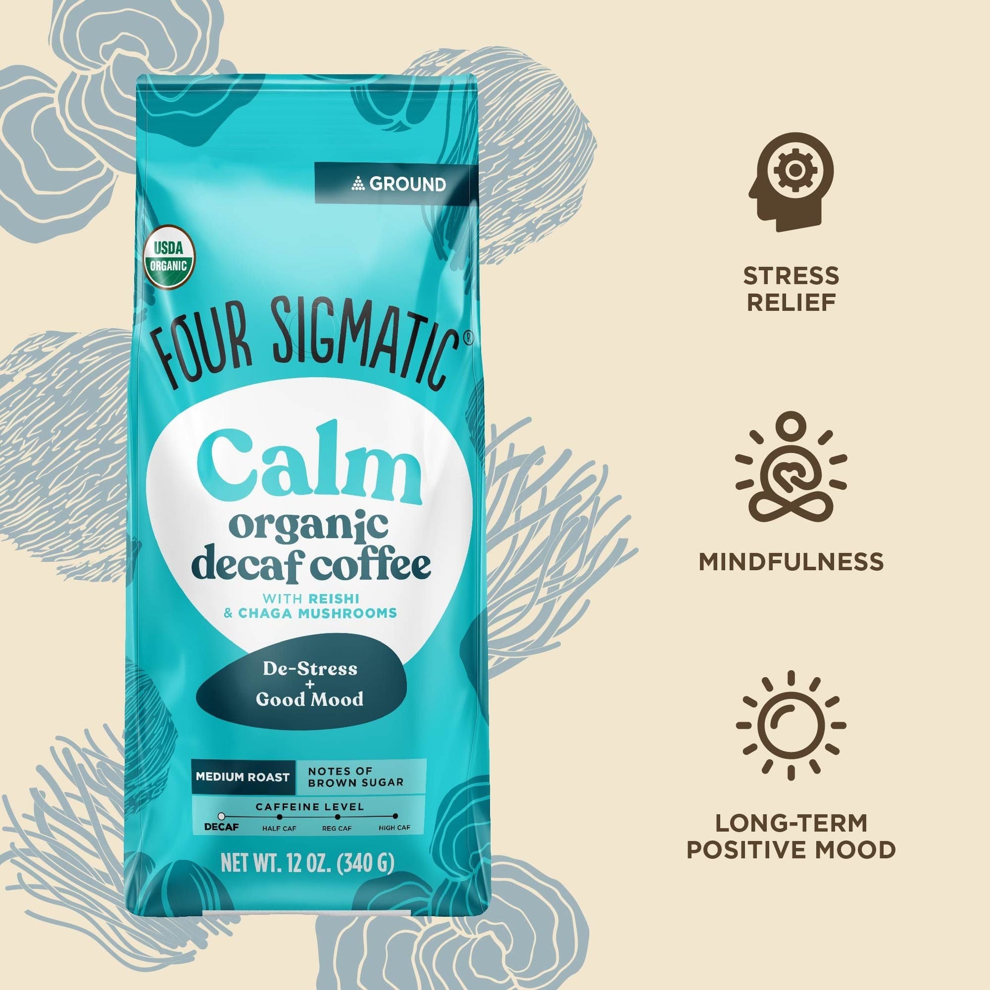 Four Sigmatic Calm Organic Ground Coffee Benefits