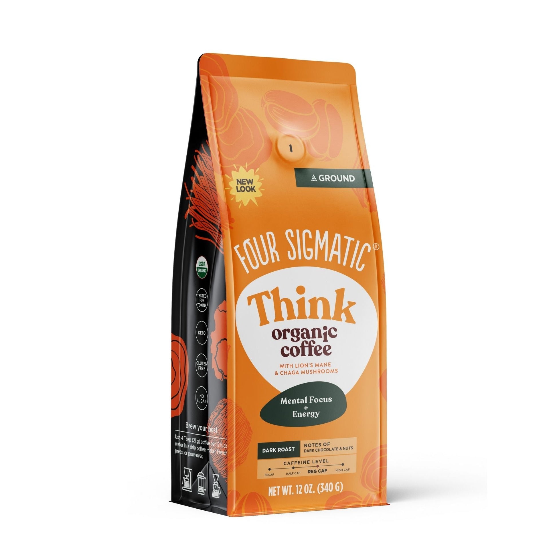 Four Sigmatic Think Organic Ground Coffee Side